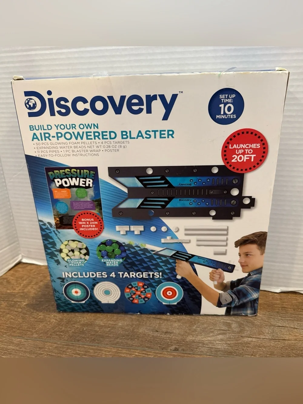 New Discovery Build Your Own Air-Powered Blaster STEM Science Kit Ages 8+